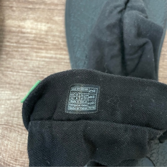Sanuk Women's Yoga Sling Black and White Size 10 - Picture 3 of 5
